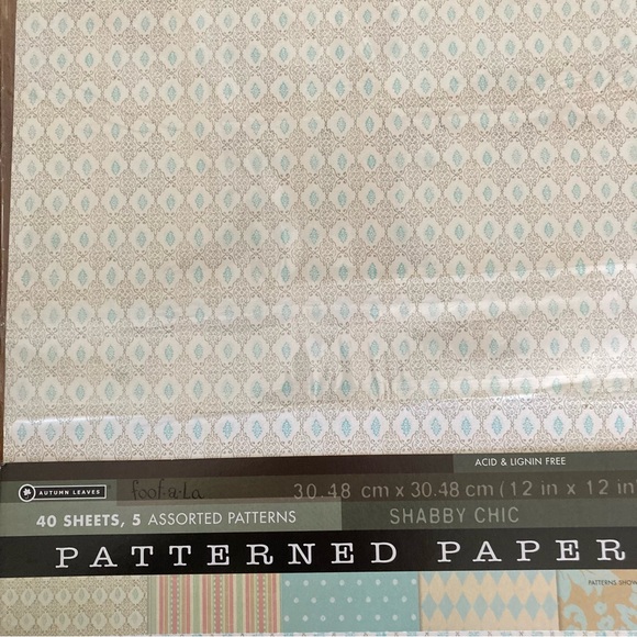 AUTUMN LEAVES • Shabby Chic Scrapbook Paper Pack (12x12) - Picture 5 of 7